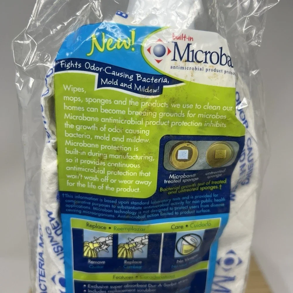 2 Quickie Home Pro Ring a Mop Refills 0941MB Microban Fight Bacteria Mold Mildew